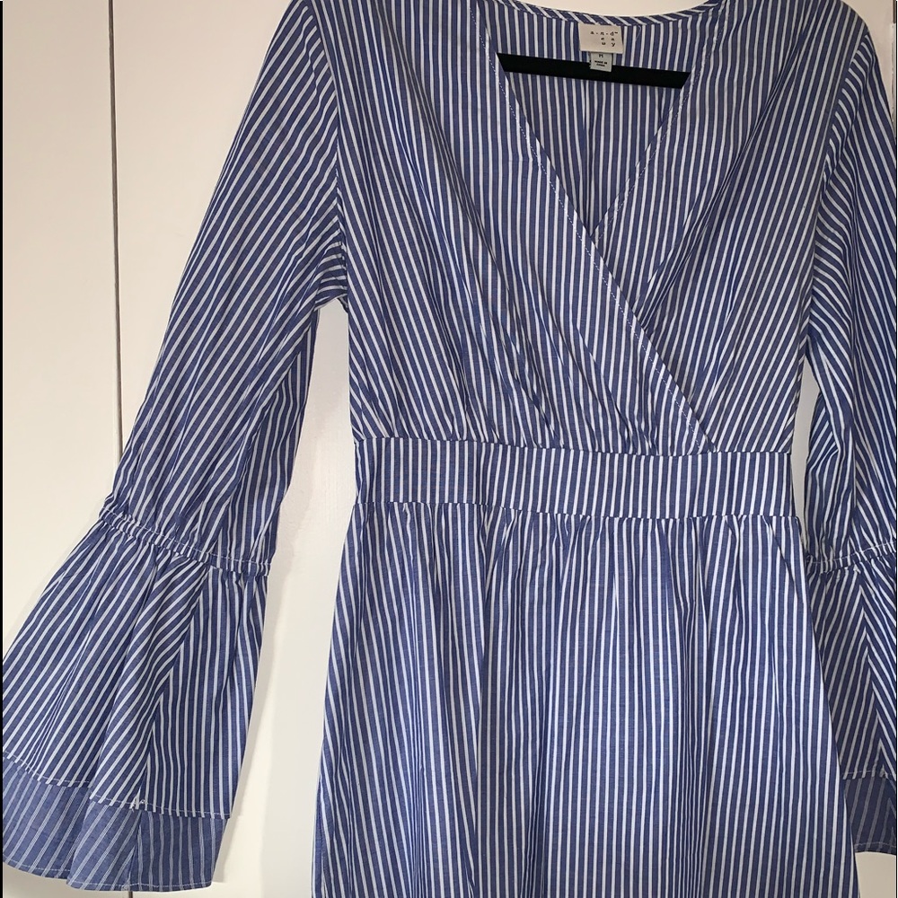 Cute blue and white striped dress